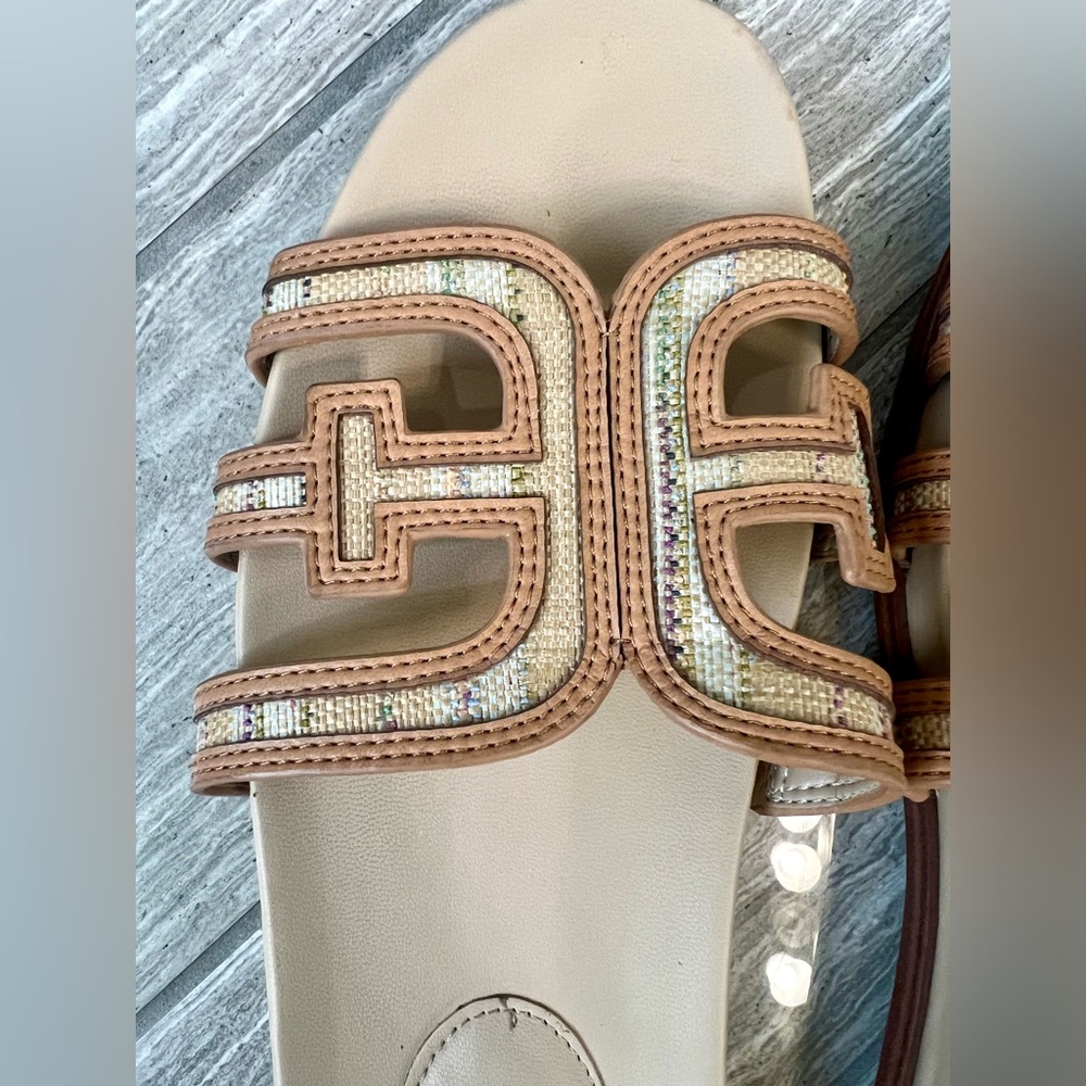 Sam Edelman Nettie Multi-Color Slide Sandal, Tan, Size 8 - Picture 4 of 8